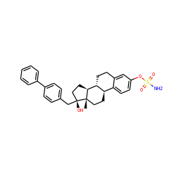 C[C@]12CC[C@@H]3c4ccc(OS(N)(=O)=O)cc4CC[C@H]3[C@@H]1CC[C@@]2(O)Cc1ccc(-c2ccccc2)cc1 ZINC000653859659