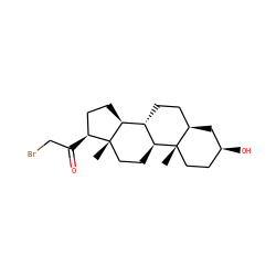 C[C@]12CC[C@H](O)C[C@@H]1CC[C@@H]1[C@@H]2CC[C@]2(C)[C@@H](C(=O)CBr)CC[C@@H]12 ZINC000084672392