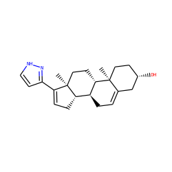 C[C@]12CC[C@H]3[C@@H](CC=C4C[C@@H](O)CC[C@@]43C)[C@@H]1CC=C2c1cc[nH]n1 ZINC000013765674