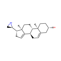 C[C@]12CC[C@H]3[C@@H](CC=C4C[C@@H](O)CC[C@@]43C)C1=CC[C@@H]2[C@H]1CN1 ZINC000013835172