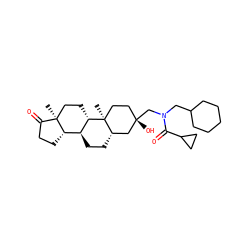 C[C@]12CC[C@H]3[C@@H](CC[C@H]4C[C@@](O)(CN(CC5CCCCC5)C(=O)C5CC5)CC[C@@]43C)[C@@H]1CCC2=O ZINC000013558685
