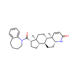 C[C@]12CC[C@H]3[C@@H](CC[C@H]4NC(=O)C=C[C@]34C)[C@@H]1CC[C@@H]2C(=O)N1CCCCc2ccccc21 ZINC000013742740
