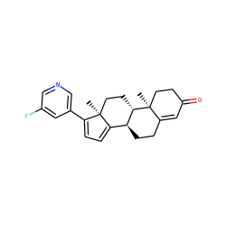 C[C@]12CC[C@H]3[C@@H](CCC4=CC(=O)CC[C@@]43C)C1=CC=C2c1cncc(F)c1 ZINC001772569842
