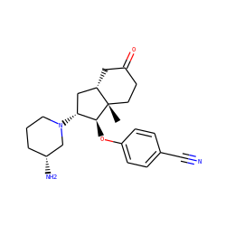 C[C@]12CCC(=O)C[C@H]1C[C@@H](N1CCC[C@@H](N)C1)[C@@H]2Oc1ccc(C#N)cc1 ZINC001772572890