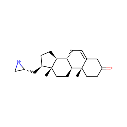 C[C@]12CCC(=O)CC1=CC[C@@H]1[C@@H]2CC[C@@]2(C)[C@H]1CC[C@@H]2C[C@@H]1CN1 ZINC000118930179