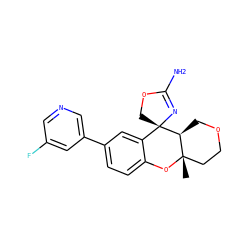 C[C@]12CCOC[C@@H]1[C@]1(COC(N)=N1)c1cc(-c3cncc(F)c3)ccc1O2 ZINC000103253283