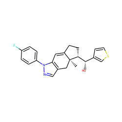 C[C@]12Cc3cnn(-c4ccc(F)cc4)c3C=C1CC[C@@H]2[C@@H](O)c1ccsc1 ZINC000014970165