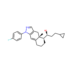 C[C@]12Cc3cnn(-c4ccc(F)cc4)c3C=C1CCC[C@@H]2[C@@H](O)CCC1CC1 ZINC000013560794