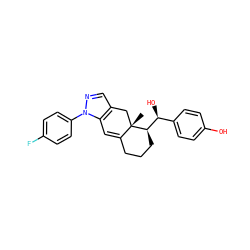 C[C@]12Cc3cnn(-c4ccc(F)cc4)c3C=C1CCC[C@@H]2[C@@H](O)c1ccc(O)cc1 ZINC000013560781