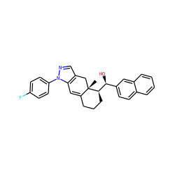 C[C@]12Cc3cnn(-c4ccc(F)cc4)c3C=C1CCC[C@@H]2[C@@H](O)c1ccc2ccccc2c1 ZINC000028389991