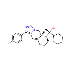 C[C@]12Cn3cnc(-c4ccc(F)cc4)c3C=C1CCC[C@@H]2[C@](C)(O)C1CCCCC1 ZINC000043208663