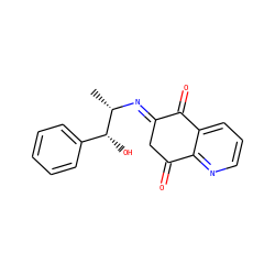 C[C@H](/N=C1\CC(=O)c2ncccc2C1=O)[C@H](O)c1ccccc1 ZINC000100897894