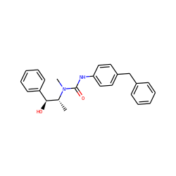 C[C@H]([C@@H](O)c1ccccc1)N(C)C(=O)Nc1ccc(Cc2ccccc2)cc1 ZINC000013863347