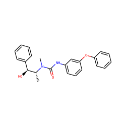 C[C@H]([C@@H](O)c1ccccc1)N(C)C(=O)Nc1cccc(Oc2ccccc2)c1 ZINC000013863349