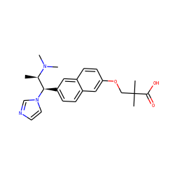 C[C@H]([C@@H](c1ccc2cc(OCC(C)(C)C(=O)O)ccc2c1)n1ccnc1)N(C)C ZINC000006718825