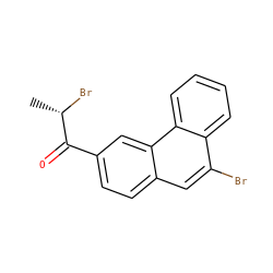 C[C@H](Br)C(=O)c1ccc2cc(Br)c3ccccc3c2c1 ZINC000001676780