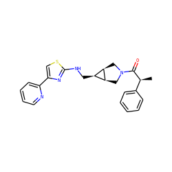 C[C@H](C(=O)N1C[C@H]2[C@@H](CNc3nc(-c4ccccn4)cs3)[C@H]2C1)c1ccccc1 ZINC000101637753