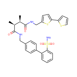 C[C@H](C(=O)NCc1ccc(-c2ccccc2S(N)(=O)=O)cc1)[C@@H](C)C(=O)NCc1ccc(-c2cccs2)s1 ZINC000028359133