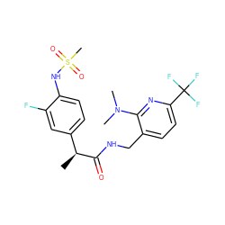 C[C@H](C(=O)NCc1ccc(C(F)(F)F)nc1N(C)C)c1ccc(NS(C)(=O)=O)c(F)c1 ZINC000060326578