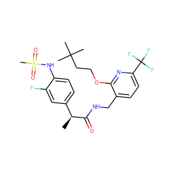 C[C@H](C(=O)NCc1ccc(C(F)(F)F)nc1OCCC(C)(C)C)c1ccc(NS(C)(=O)=O)c(F)c1 ZINC000096270956
