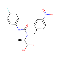 C[C@H](C(=O)O)N(Cc1ccc([N+](=O)[O-])cc1)C(=O)Nc1ccc(F)cc1 ZINC000027558144