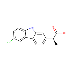 C[C@H](C(=O)O)c1ccc2c(c1)[nH]c1ccc(Cl)cc12 ZINC000000020235