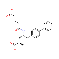 C[C@H](C[C@@H](Cc1ccc(-c2ccccc2)cc1)NC(=O)CCCC(=O)O)C(=O)O ZINC000013741344