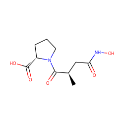 C[C@H](CC(=O)NO)C(=O)N1CCC[C@H]1C(=O)O ZINC000013826143