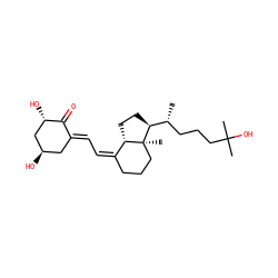 C[C@H](CCCC(C)(C)O)[C@@H]1CC[C@H]2/C(=C\C=C3/C[C@@H](O)C[C@H](O)C3=O)CCC[C@]12C ZINC000101001516