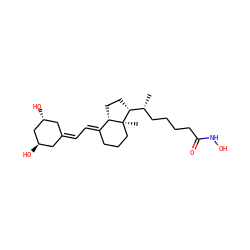C[C@H](CCCCC(=O)NO)[C@H]1CC[C@H]2/C(=C/C=C3C[C@@H](O)C[C@H](O)C3)CCC[C@@]21C ZINC000049802709