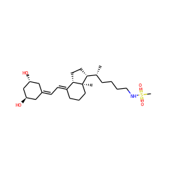 C[C@H](CCCCNS(C)(=O)=O)[C@H]1CC[C@H]2/C(=C/C=C3C[C@@H](O)C[C@H](O)C3)CCC[C@@]21C ZINC000049808375