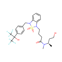 C[C@H](CCO)N(C)C(=O)CCCN1c2ccccc2N(Cc2ccc(C(O)(C(F)(F)F)C(F)(F)F)cc2)S1(=O)=O ZINC000231374928