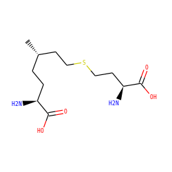 C[C@H](CCSCC[C@H](N)C(=O)O)CC[C@H](N)C(=O)O ZINC000095552083
