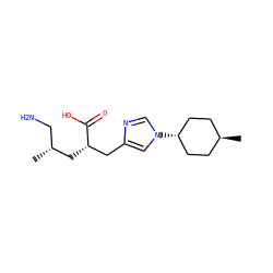 C[C@H](CN)C[C@@H](Cc1cn([C@H]2CC[C@H](C)CC2)cn1)C(=O)O ZINC000261148978