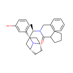 C[C@H](CN1[C@H]2CC[C@@H]1C[C@H](c1cccc(O)c1)C2)N(Cc1ccccc1)C(=O)C1CCCC1 ZINC001772618116