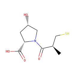 C[C@H](CS)C(=O)N1C[C@@H](O)C[C@H]1C(=O)O ZINC000028002101