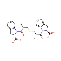C[C@H](CSC[C@@H](C)C(=O)N1c2ccccc2C[C@H]1C(=O)O)C(=O)N1c2ccccc2C[C@H]1C(=O)O ZINC000027318032