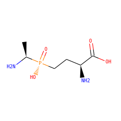 C[C@H](N)[P@](=O)(O)CC[C@H](N)C(=O)O ZINC000013674128