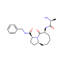C[C@H](N)C(=O)N[C@H]1CCCC[C@H]2CC[C@@H](C(=O)NCc3ccccc3)N2C1=O ZINC000040892672
