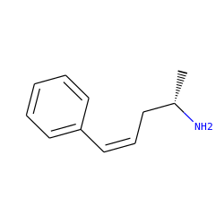 C[C@H](N)C/C=C\c1ccccc1 ZINC000211471262