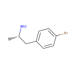 C[C@H](N)Cc1ccc(Br)cc1 ZINC000003631131
