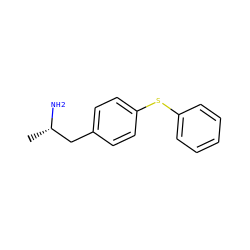C[C@H](N)Cc1ccc(Sc2ccccc2)cc1 ZINC000049018566