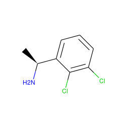 C[C@H](N)c1cccc(Cl)c1Cl ZINC000003870307