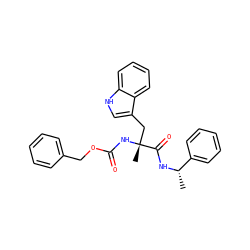 C[C@H](NC(=O)[C@@](C)(Cc1c[nH]c2ccccc12)NC(=O)OCc1ccccc1)c1ccccc1 ZINC000001538901