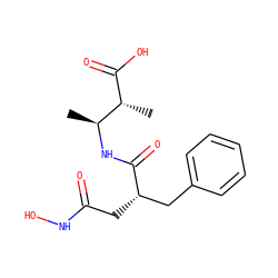 C[C@H](NC(=O)[C@@H](CC(=O)NO)Cc1ccccc1)[C@@H](C)C(=O)O ZINC000029317504