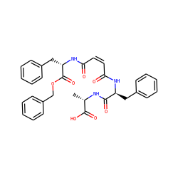 C[C@H](NC(=O)[C@H](Cc1ccccc1)NC(=O)/C=C\C(=O)N[C@@H](Cc1ccccc1)C(=O)OCc1ccccc1)C(=O)O ZINC000049780856