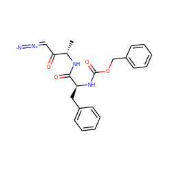 C[C@H](NC(=O)[C@H](Cc1ccccc1)NC(=O)OCc1ccccc1)C(=O)C=[N+]=[N-] ZINC000004899534