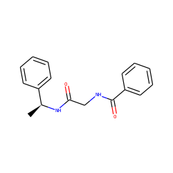 C[C@H](NC(=O)CNC(=O)c1ccccc1)c1ccccc1 ZINC000001749250