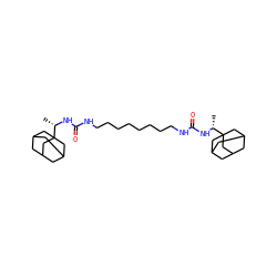C[C@H](NC(=O)NCCCCCCCCNC(=O)N[C@H](C)C12CC3CC(CC(C3)C1)C2)C12CC3CC(CC(C3)C1)C2 ZINC000169334963