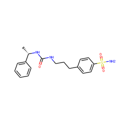 C[C@H](NC(=O)NCCCc1ccc(S(N)(=O)=O)cc1)c1ccccc1 ZINC000653834968